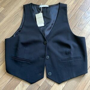 Black womens vest top
